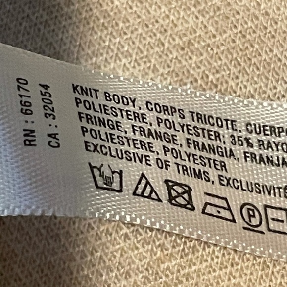 Anthropologie Saturday Sunday Beige Elise Fringe Sweater Cardigan asymmetrical - Picture 11 of 15